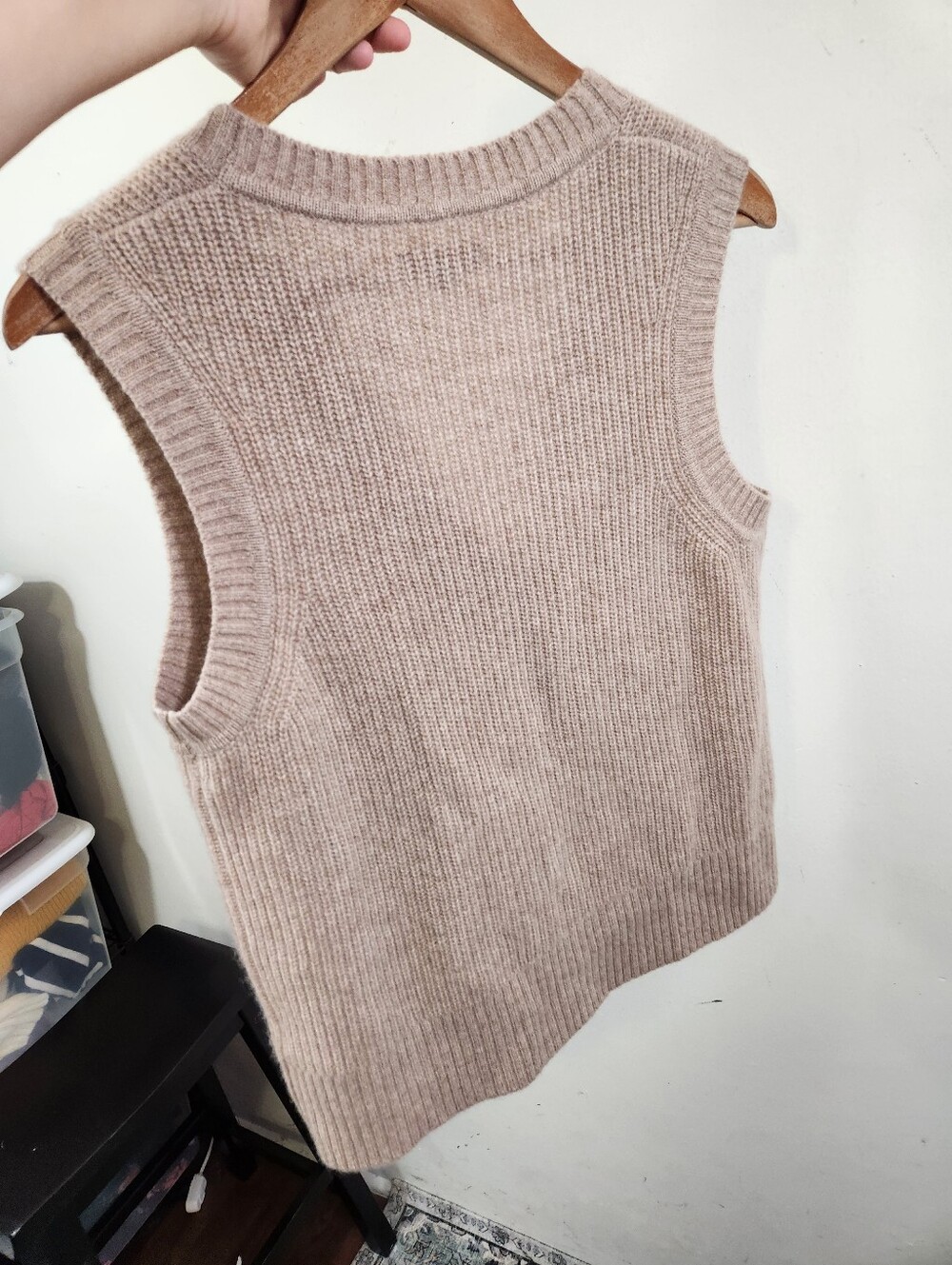 Quince Mongolian Cashmere Fisherman Sweater Vest - Picture 6 of 8